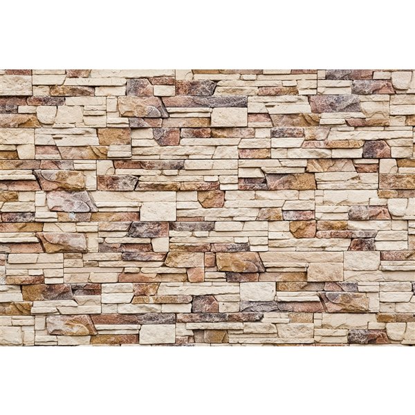 Dimex Stone Wall Wall Mural - 12-ft 3-in x 8-ft 2-in