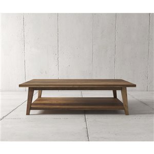 Urban Woodcraft Citation Rectangular Coffe Table - 51-in - Natural Teak