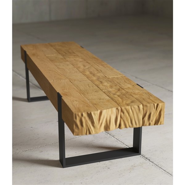 Urban Woodcraft Halifax Rectangular Coffe Table - 55-in - Natural Teak