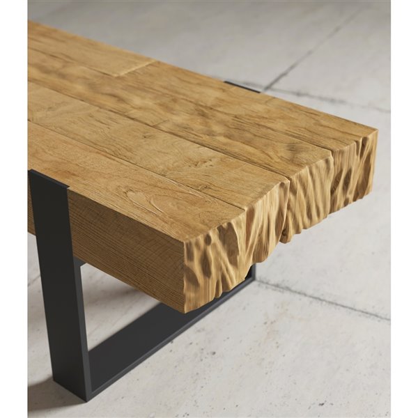 Urban Woodcraft Halifax Rectangular Coffe Table - 55-in - Natural Teak