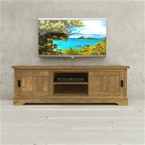 Urban Woodcraft Algonquin TV Stand - 68.5-in - Natural Asian Hardwood