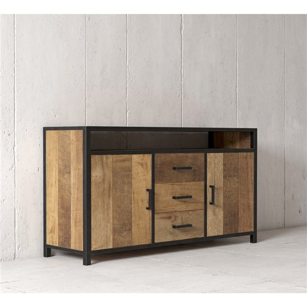 Urban Woodcraft Ohio Buffet - 59-in - Asian Hardwood - Multi-coloured Teak