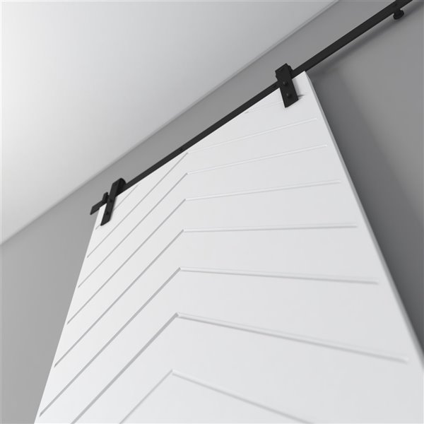 Urban Woodcraft Oklahoma 40-in x 83-in White Prefinished MDF Single Barn Door