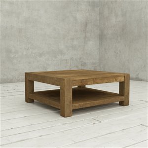 Urban Woodcraft Helsinki Square Coffe Table - 43-in - Natural Teak
