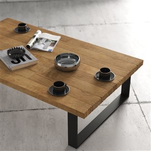 Urban Woodcraft Sonora Rectangular Coffe Table - 54.75-in - Natural Teak
