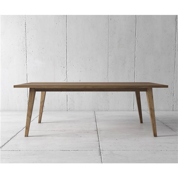 Urban Woodcraft Copenhagen Rectangular Fixed Dining Table - 78-in - Natural Teak