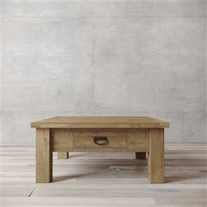 Urban Woodcraft Richmond Square Coffe Table - 39.75-in - Natural Teak