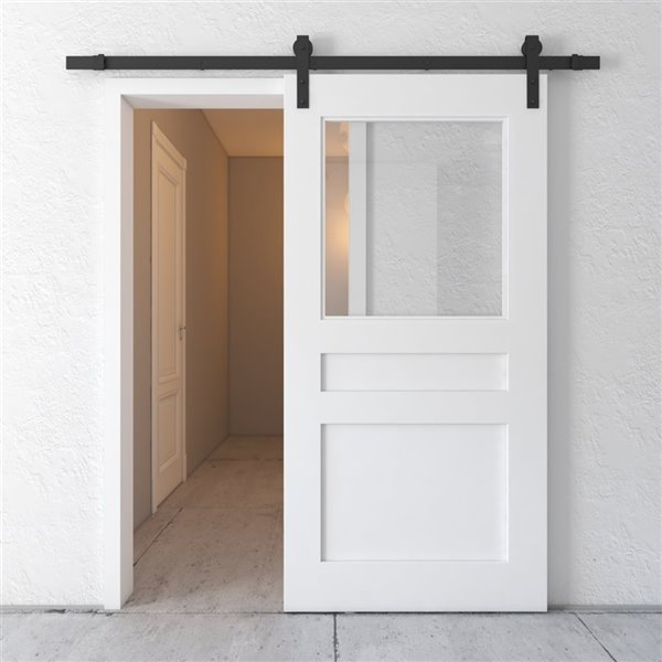 Urban Woodcraft Baker's Pantry Prefinished MDF Single Barn Door - 40-in x 83-in - White