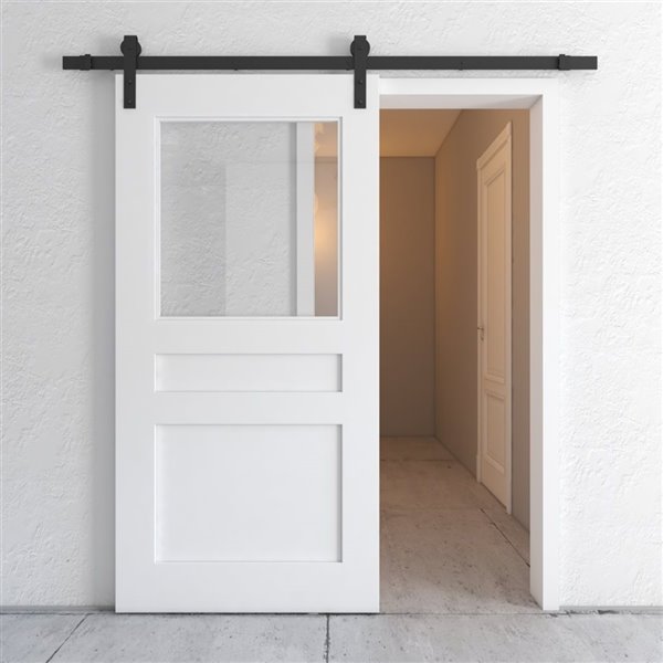 Urban Woodcraft Baker's Pantry Prefinished MDF Single Barn Door - 40-in x 83-in - White