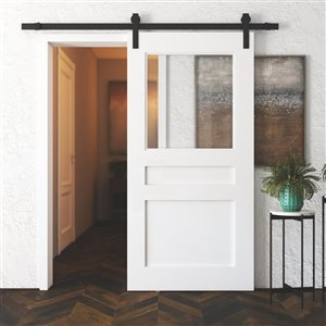 Urban Woodcraft Baker's Pantry Prefinished MDF Single Barn Door - 40-in x 83-in - White