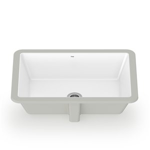 Cheviot KONRAD Undermount Bathroom Sink White 15.75-in L x 22-in W x 7-in H
