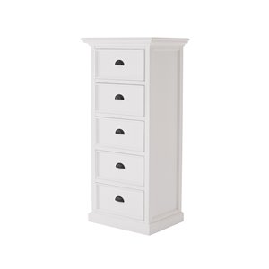 NovaSolo Halifax Grand Storage Unit with Drawers Classic White - 18-in x 52-in x 24-in