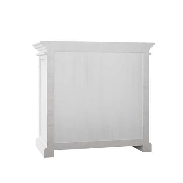 NovaSolo Halifax Display Buffet with 2 Glass Doors - White - 33.5-in x 35.5-in