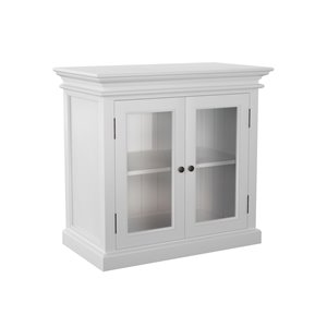 NovaSolo Halifax Display Buffet with 2 Glass Doors - White - 33.5-in x 35.5-in