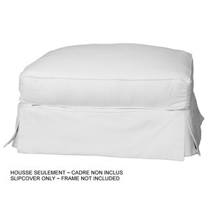Housse pour ottoman Horizon de Sunset Trading, blanc cassé