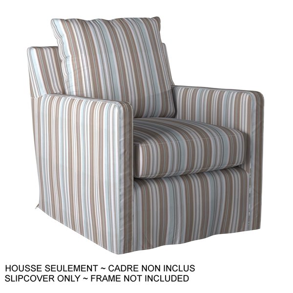 striped armchair slipcover