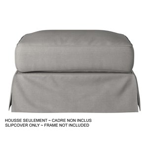 Housse pour ottoman Horizon de Sunset Trading, tissu performance gris
