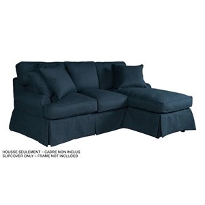 Housse pour chaise et sofa sectionnel Horizon de Sunset Trading, tissu performance bleu marin