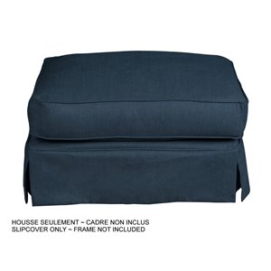 Housse pour ottoman Horizon de Sunset Trading, tissu performance bleu marin