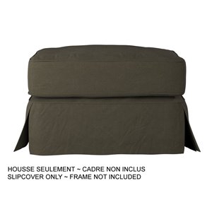 Housse pour ottoman Horizon de Sunset Trading, vert forêt