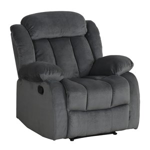 Fauteuil inclinable en microsuede Madison de Sunset Trading, gris