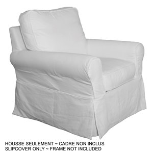 Housse pour chaise Horizon Box Cushion de Sunset Trading, blanc cassé