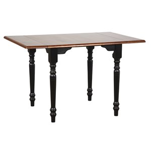 Sunset Trading Dining Table - 48-in - Antique Black/Cherry