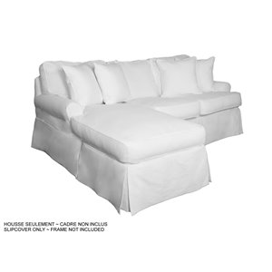 Housse pour chaise et sofa sectionnel Horizon de Sunset Trading, tissu performance blanc