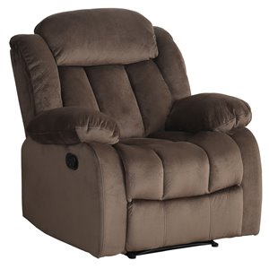 Fauteuil inclinable en microsuede Teddy Bear de Sunset Trading, brun