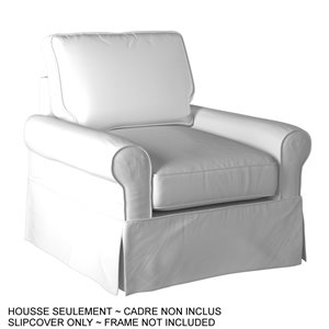 Housse pour chaise Horizon Box Cushion de Sunset Trading, blanc