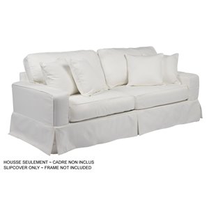 Housse pour sofa Americana Box Cushion de Sunset Trading, tissu performance blanc