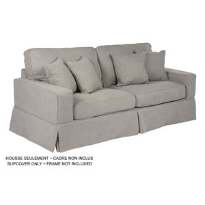 Housse pour sofa Americana Box Cushion de Sunset Trading, tissu performance gris