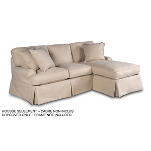 Housse pour chaise et sofa sectionnel Horizon de Sunset Trading, tissu performance beige