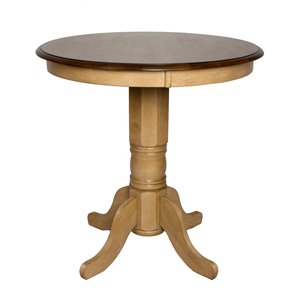 Sunset Trading Brook Round Pedestal Dining Table - 36-in - Brown