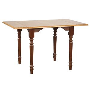 Sunset Trading Dining Table - 48-in - Nutmeg Brown/Light Oak
