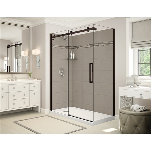 MAAX Utile Corner Shower Kit with Left Drain 60in x 32in x 84in