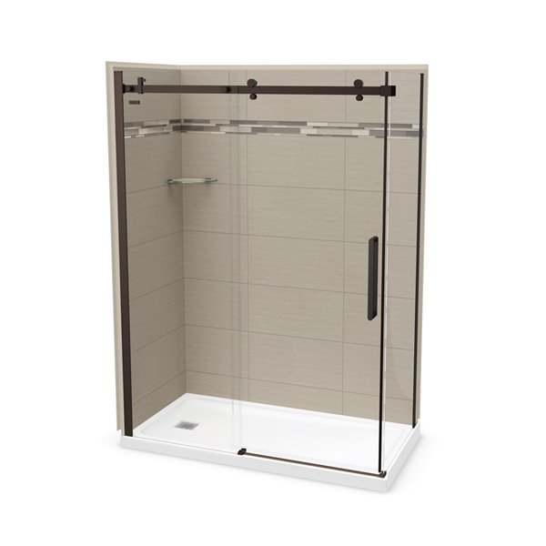 MAAX Utile Corner Shower Kit with Left Drain 60in x 32in x 84in