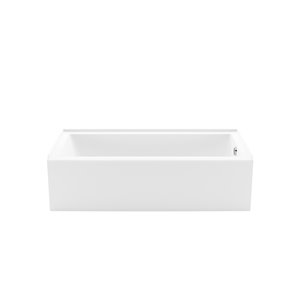 MAAX Bosca Access 60-in x 30-in White Acrylic Alcove Bathtub with Right Drain and Anti-Slip Floor