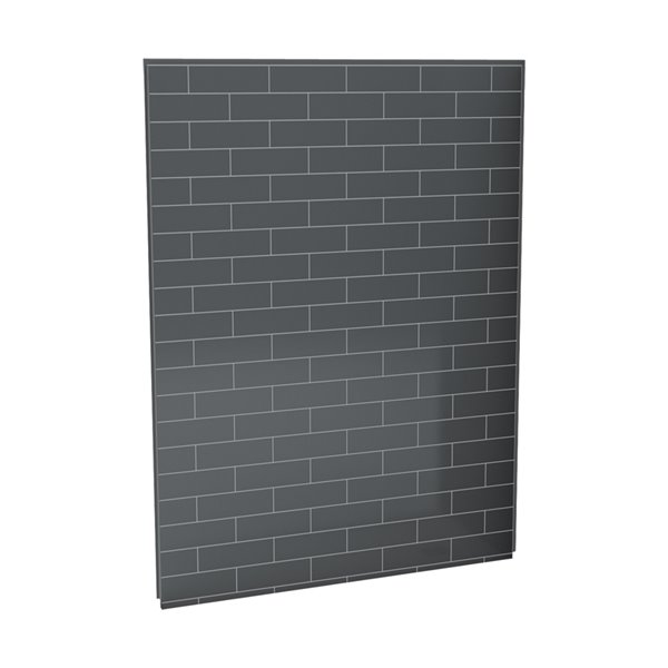 Ensemble de douche en coin Utile par MAAX gris foudre rectangulaire 60 po x 32 po x 84 po avec drain à gauche, 3 pièces