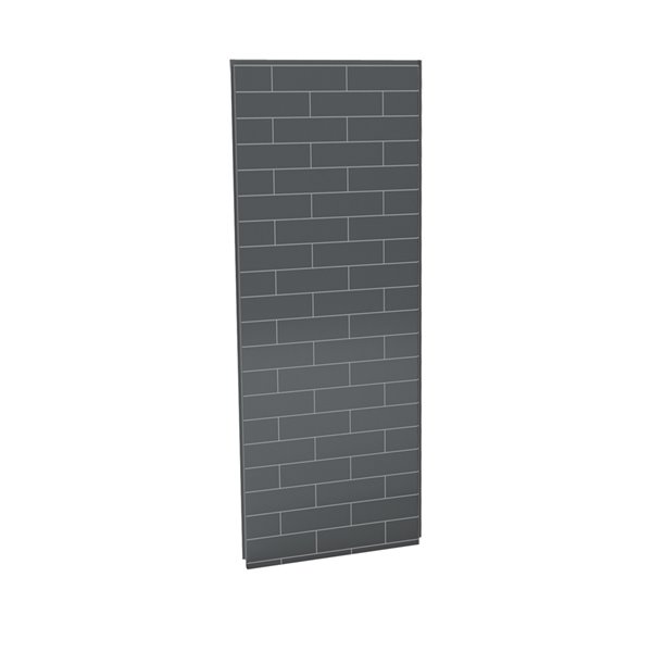 Ensemble de douche en coin Utile par MAAX gris foudre rectangulaire 60 po x 32 po x 84 po avec drain à gauche, 3 pièces