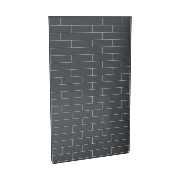 Ensemble de douche en alcôve Utile par MAAX gris foudre de 48 po x 32 po avec drain central, 4 pièces