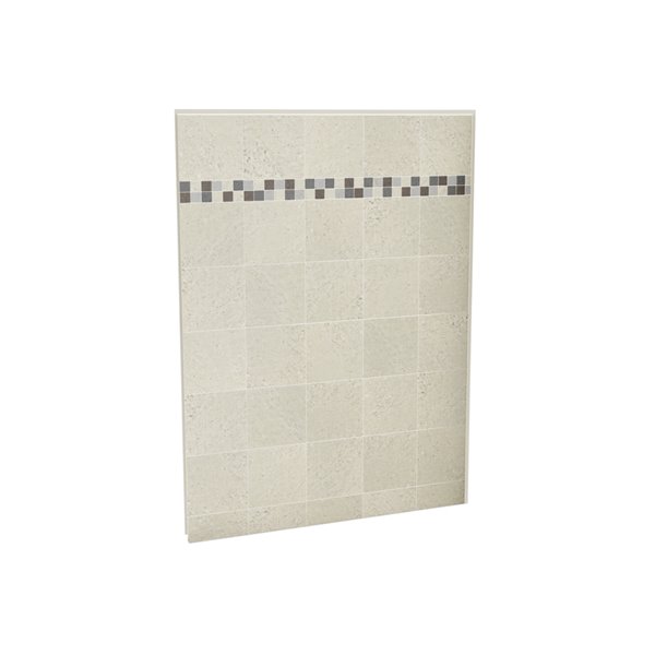 MAAX Utile Alcove Shower Kit with Left Drain - 60-in x 32-in - Stone Sahara - 4-Piece