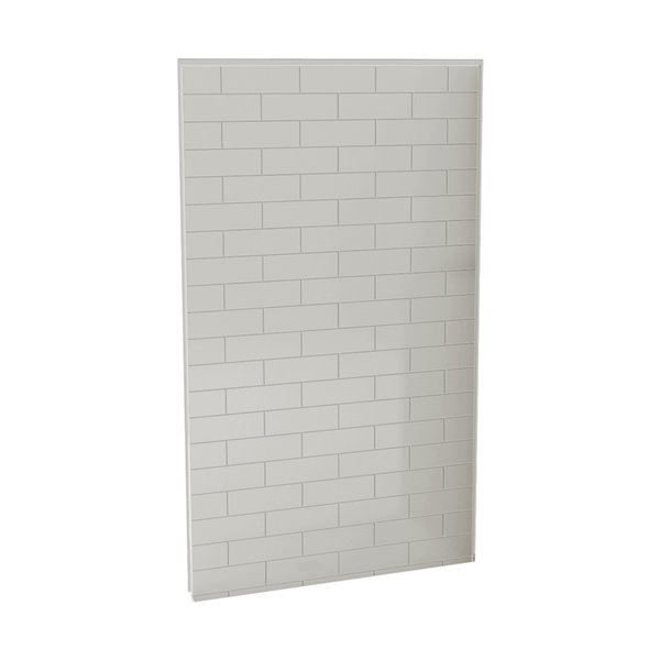 Ensemble de douche en alcôve Utile par MAAX gris doux de 48 po x 32 po avec drain central, 4 pièces