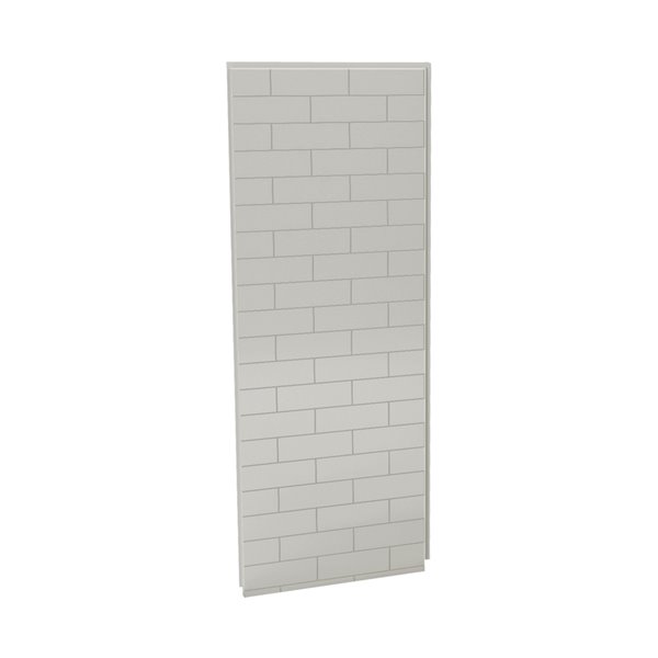 Ensemble de douche en alcôve Utile par MAAX gris doux de 48 po x 32 po avec drain central, 4 pièces