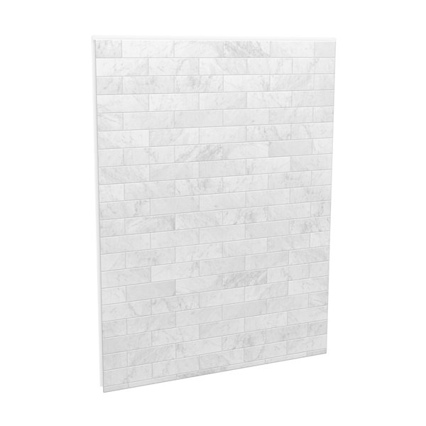 MAAX Utile Corner Shower Kit with Left Drain - 60-in x 32-in x 84-in - Marble Carrara - 3-Piece