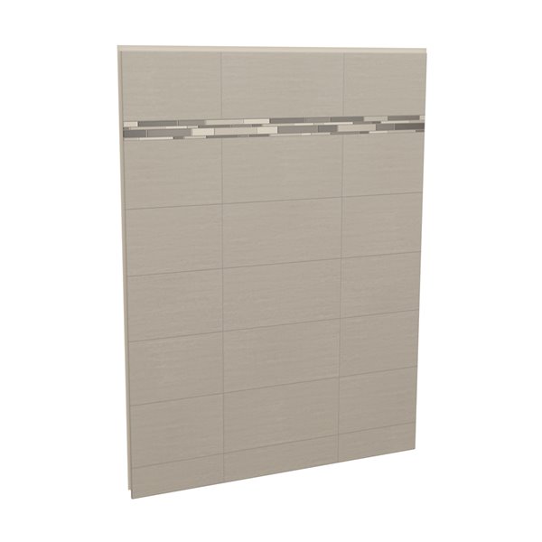 MAAX Utile Alcove Shower Kit with Right Drain - 60-in x 32-in - Origin Greige - 4-Piece