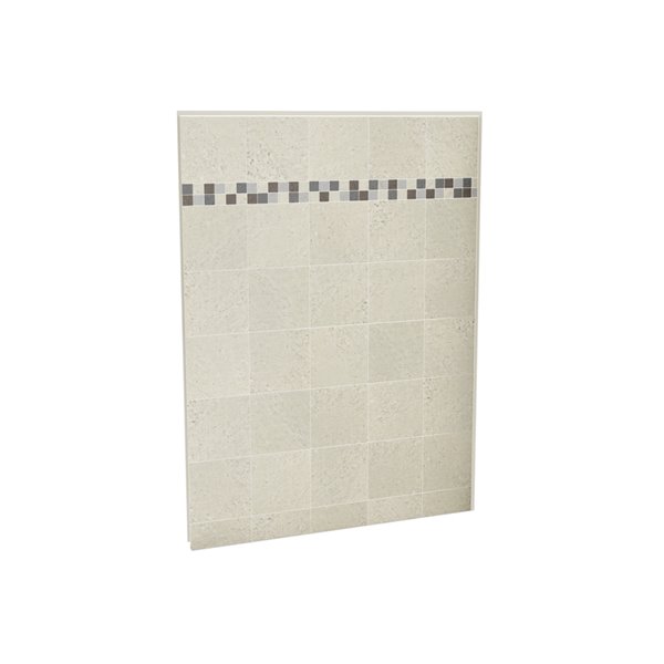 MAAX Utile Alcove Shower Kit with Right Drain - 60-in x 32-in - Stone Sahara - 4-Piece