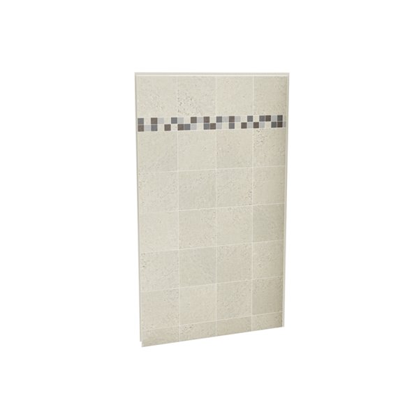 MAAX Utile Corner Shower Kit with Left Drain - 48-in x 32-in x 84-in - Stone Sahara - 3-Piece