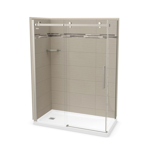 MAAX Utile Corner Shower Kit with Left Drain 60in x 32in x 84in