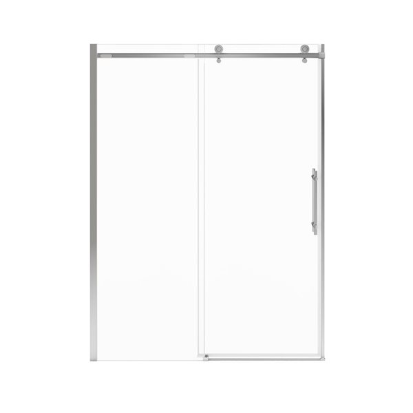 MAAX Odyssey SC 57-in x 59-1/2-in x 78-in Frameless Chrome Sliding Shower Door (Clear Glass)